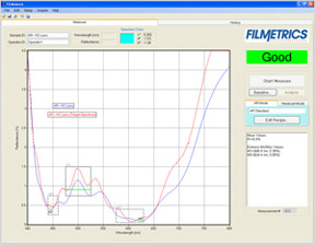 UPG FFT Hardcoat Thickness Measurement  Software screen shot